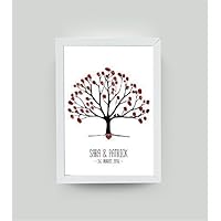 personalisiertes Bild Hochzeitsgästebuch A3 Hochzeitsbaum Weeding Tree, Hochzeitsgeschenk, Geschenk zur Hochzeit, Gastgeschenk