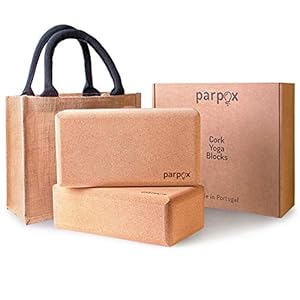 Premium Cork Yoga Block Set | 100% Natural & Sustainable Cork Material | Includes Storage & Carrying Bag | Perfect As A Stretching Aid, Pilates & For All Types Of Yoga | Pack of 2