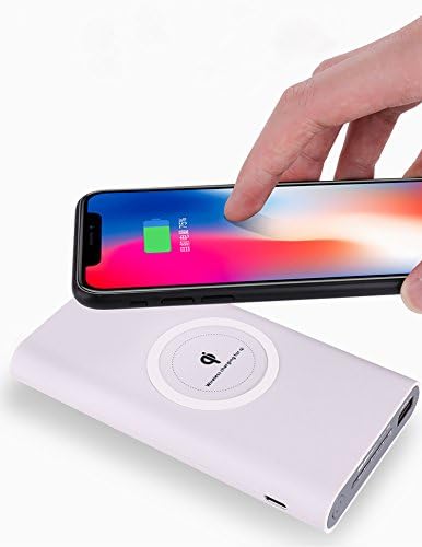 COBIA REVELATION Qi Wireless Portable Charger, 10000mAh Fast Charging Pocket Size Power Bank for iPhone X, iPhone 8, 8 Plus, iPad, Samsung Galaxy S8, S8 Plus Limited Edition Crystal White