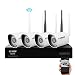 Produktbild 4CH WiFi CCTV NVR Netzwerk Videorekorder,LESHP 4pcs HD 720p Wireless WiFi CCTV Kit NVR Wireless Security Funküberwachungssystem CCTV Surveillance Systeme Stecker und spielen Indoor-/Outdoor