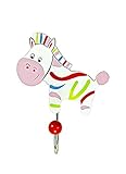 Children's Zebra Design Coat Hook Wall Hook for Girls or Boys Nursery or Bedroom