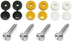 14-Piece Anti-Theft License Plate Screw Kit - Tamper Proof Clutch Head Security