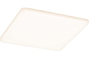 Paulmann 92395 Pannello LED Lampada da Incasso Veluna VariFit IP44 185x185mm angolare incl. 1x17 Watt Satinato plastica 3000 K 17 W, 3000k