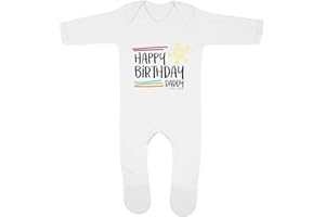 Kickass Tees Stars Happy Birthday Daddy 1 Baby Romper Cute Birthday Celebration Gift Present