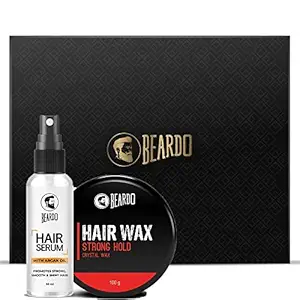 Beardo HAIR WAX - Strong Hold 100gm And Serum 50ml Combo Set