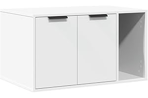 ‎VIDAXL vidaXL Szafka na kuwetę, biała, 80x50x45 cm, materiał drewnopochodny