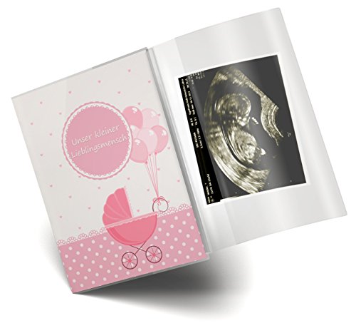 Mutterpasshülle 3-teilig rosa Herzchen Geschenkidee Mutterpass Hülle personalisierbar mit Namen - 3