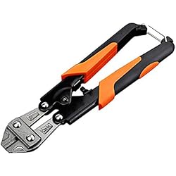 Meccion Coupe-boulons en acier chrome-vanadium compact avec mâchoires en caoutchouc renforcés 200 mm 8 pouces