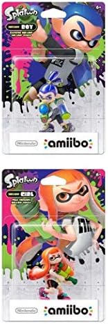 Nintendo Amiibo Splatoon: Inkling Boy + Inkling Girl - Collectible Figures NEW