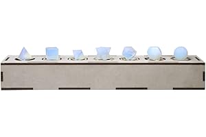 THIRD EYE CRYSTALS Conjunto de geometría sagrada de sólidos platónicos 7 piezas Decoración de cristal de opalita Regalos hechos a mano Colección de piedras Conjunto de cristales de Reiki