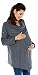 Zeta Ville - Women's Maternity Waterfall Knit Coat Wrap Cardi Lightweight - 335c (Graphite, UK 14/16)