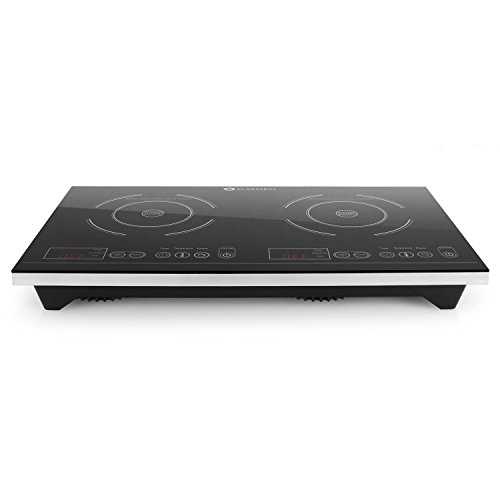 Klarstein VariCook XL Kochplatte Doppelkochplatte Induktions-Kochfeld (3100W, Timer, bis 240°C, Touch-Control, Glasoberfläche, Alu-Gehäuse) silber-schwarz - 5