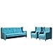 Produktbild Polstergarnitur Gala Sofa mit Bettkasten und Schlaffunktion, Zwei Sessels, Modernes Bettsofa Couch, Microfaser, Polstermöbel (Kronos 12)