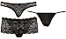 Produktbild 3er-Set Slips "Spitzen-Panty, Powernet-String & Slip" S - XL Schwarz Cottelli Collection Größe (S)mall