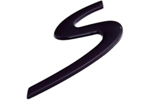 SHSBSCAR Large S Rear Trunk Boot Lid Hatch Tailgate Emblem Badge for Porsche 911 Cayenne Carrera Turbo Panamera Boxster (S-Black)