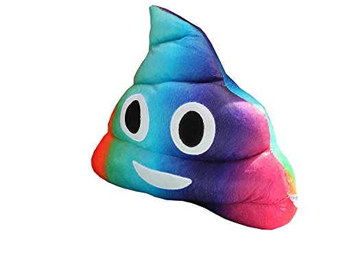Regenbogen Emoji Kissen Plüsche Dekokissen,20cm Durchmesser - 4