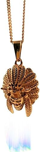 #1 Rated 18K Rose-gold American Indian Necklace by Luxury | Redesigned with Stunning 77 cm Long, Slim Chain and Smaller Pendant for Daily Wear | Both Urban and Classy | Unisex | Gift Ideas