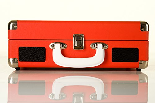 Grausch RPS101 Briefcase Style Three-Speed Portable Vinyl Turntable Record Player with Built-In Stereo Speakers (Green) - Image 9