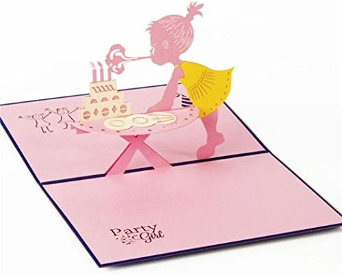 Sansee 3D Pop Up Cards Valentine Birthday Anniversary gift Greeting Cards postcard (Colour B)