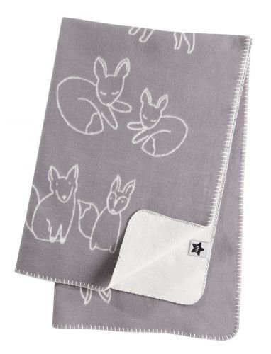Preisvergleich Produktbild Kids Concept 112877 Jacquard-Decke Edvin, grau