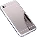 Produktbild Hülle Kompatibel mit Huawei P8 Lite 2016 Spiegel Hülle Mirror Silikon Spiegel Glitzer Cool Bling Kristall Strass Diamant Hülle TPU Soft Flex Hybrid Case Cover Luxus Hülle fürHuawei P8 Lite,Silber