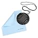 Produktbild Objektivdeckel + Reinigungstuch, BIRUGEAR 40.5 mm Objektiv Schutzdeckel mit Sicherheitsschnur / Reinigungstuch für Kameraobjektiv - Schwarz / Blau