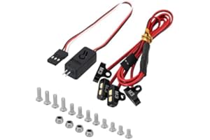 INJORA Kit di Luci Rock a 4 LED con Controller per SCX10 TRX4 1/10 RC Crawler, Bianco