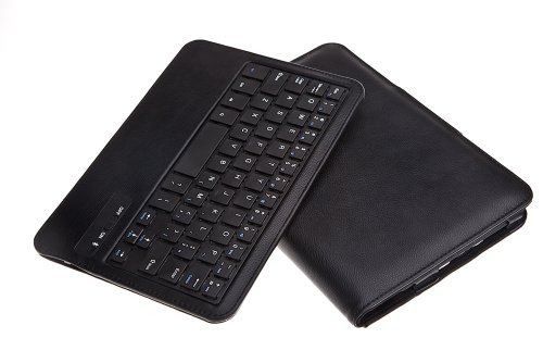 MoKo Google New Nexus 7 FHD 2nd Gen Hülle – Wireless Bluetooth Keyboard Tastatur Smart Case Hülle mit Abnehmbarer und Auto Sleep / Wake für Google Nexus 7 2 2013 Tablet, Schwarz - 6