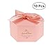 Produktbild Toyvian 10 Stücke Hochzeit Geschenkboxen Papier Pralinenschachtel für Hochzeit Geburtstag Baby Shower Party Favors Größe L (Rosa)
