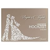 hochzeit buch gestalten HOHE QUALITÄT: Das Gästebuch umfasst 52 Blatt (104 Seiten) und ist aus einem edlen 100g-Papier produziert im Format DIN A4 - somit bietet es viel Platz für die besten Wünsche.