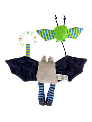 sigikid, Mädchen und Jungen, Aktiv-Anhänger Fledermaus mit Rassel, Baby bite me, Blau/Grün, 41013 - 4