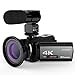 Price comparison product image Andoer Portable 4K 48MP WiFi Digital Video Camera Camcorder (mic+wide angle lens)