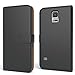 Produktbild EAZY CASE Tasche für Samsung Galaxy S5/LTE+/Duos/Neo Schutzhülle mit Standfunktion Klapphülle im Bookstyle, Handytasche Handyhülle Flip Cover mit Magnetverschluss und Kartenfach, Kunstleder, Schwarz