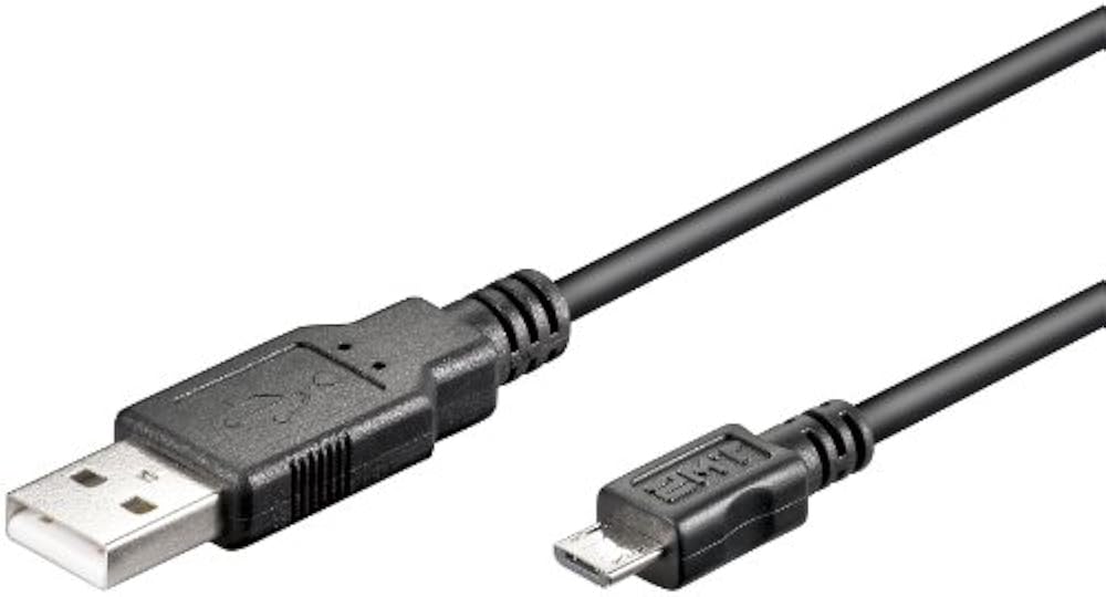 2 Stück, Wentronic USB-Verbindungskabel (A-Stecker auf micro B-Stecker) 1, 8 m