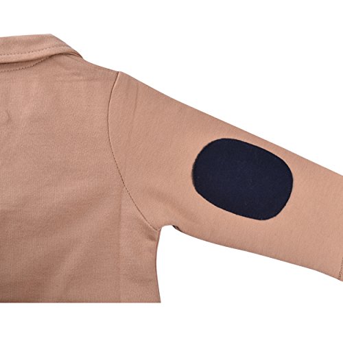 ZOEREA 2tlg Baby-Jungen Bekleidungssets Strampler + Anzug Mantel Gentleman Nobility Hochschule Stil Baumwolle Krawatte Langarm Baby Taufe Hochzeit Weihnachten für Frühling Herbst und Winter (0-24M) - 4