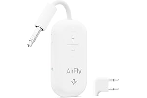 Twelve South AirFly Pro 2 Deluxe bezprzewodowy nadajnik/odbiornik z udostępnianiem audio do 2 słuchawek AirPod/bezprzewodowych słuchawek – samolot, studio fitness, samochód