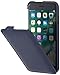 Produktbild StilGut UltraSlim Case Hülle Leder-Tasche für iPhone 8 Plus & iPhone 7 Plus. Dünnes Flip-Case aus Echtleder für Das Original iPhone 8 Plus & iPhone 7 Plus (5,5 Zoll), Dunkelblau Nappa