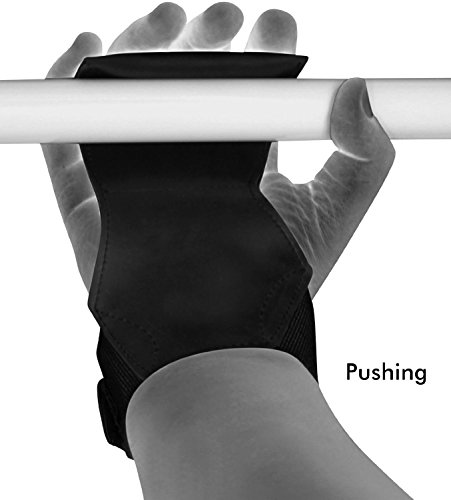 RDX Zughilfen Krafttraining Latzughilfe Gewichtheben Klimmzughaken Palme Handgelenkstütze - 3