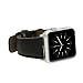Produktbild Apple Watch iWatch Premium Leder Armband für Series 1 2 3 mit GRÖßENAUSWAHL 38mm oder 42mm / FARBAUSWAHL für LEDER und CONNECTOR (42mm, Schwarz / Schwarzfarbener Connector & Schließe)