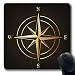 Produktbild Luancrop Mousepad Oblong auf schwarzem Goldkompass Alte alte Kreuzfahrt-Ostgoldene Entwurfs-Büro-Computer-Laptop-Notizbuch-Mausunterlage, Rutschfester Gummi