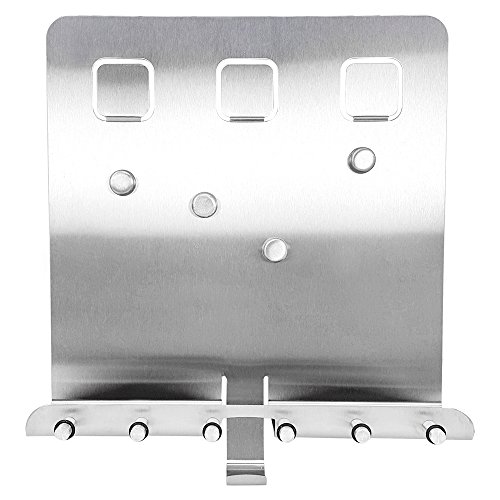 COM-FOUR Edelstahl Schlüsselbrett Schlüsselleiste Magnetwand (Variante 2) - 3