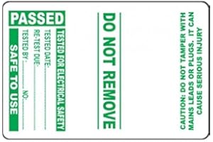 Caledonia Signs 54042 100 PAT Test Cable Wrap Labels-Passed, 75 mm x 50 mm