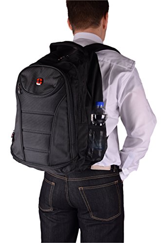 Business Rucksack und Laptoprucksack bis 17“ Backpack in Schwarz 48 cm - 5