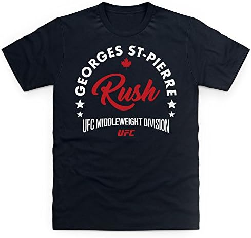 UFC Georges Rush St-Pierre Icon Dark T Shirt, Male, Black, M