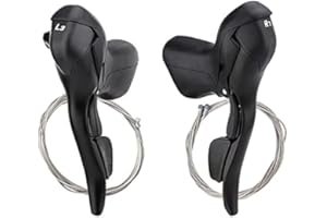 SOEKODU 1 Pair Bicycle Shifters, Bike Shift Levers, 3 x 7 8 9 10 Speed Dual Control Gear Shift Lever for Mountain Bike Handlebar Brake Level Grips for Cycling (L3 x R7 Speed)