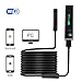 Produktbild USB Kabelloses Endoskop, WiFi Inspecktion Kamera mit 2,0 Megapixel 1200 HD Halbsteife Kabel Borescope Kamera Schlange Kamera für Android und IOS Smartphone, iPhone, Tablet (IP68, 8mm Objektiv, 8 einstellbar, 5M/16.4Ft Kabel)