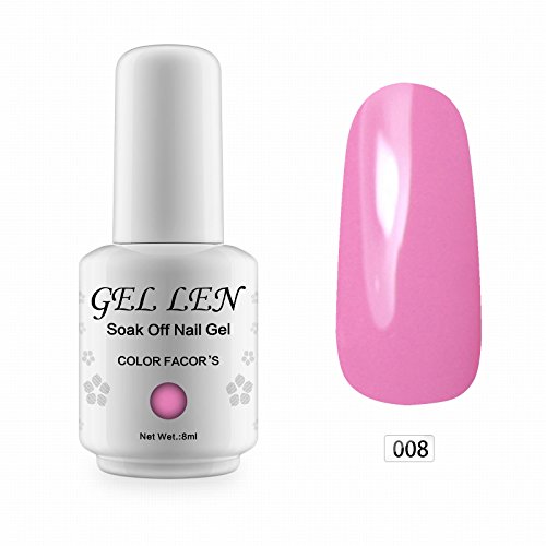 Gellen auflösbarer Nagellack Shellac UV Led nagellack Farblack 8ml 08 helles Rosa
