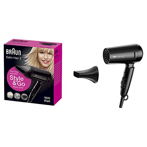Braun Satin Hair 3 Style&Go Haartrockner HD350, kompakter Föhn mit Ionen Technologie für unterwegs - 5