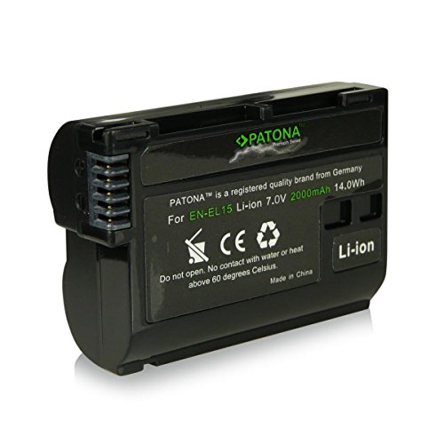 3en1 Chargeur   Premium Batterie EN-EL15 ENEL15 pour Nikon 1 V1 - Nikon D600   D800   D800E   D7000   D7100   Li-ion  2000mah  7 0V  