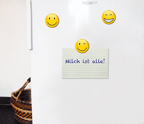 Magnete Smiley, Emoji, 8 Stück im Set, Kühlschrankmagnete, witzige gute Laune Magnete - 3